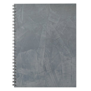 Slate Grey Venetian Plaster Spiral Notebook