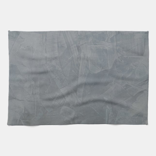 Slate Grey Venetian Plaster Tea Towel (Horizontal)