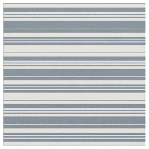 Slate Grey & White Lines Fabric