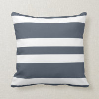 Slate Grey & White Stripe Couch Pillow Gift