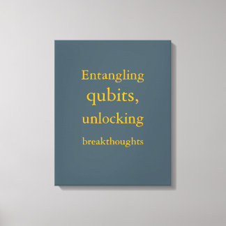 Slate Grey Yellow Quantum Design Canvas Print