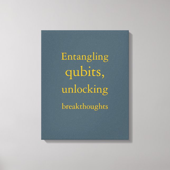 Slate Grey Yellow Quantum Design Canvas Print (Front)