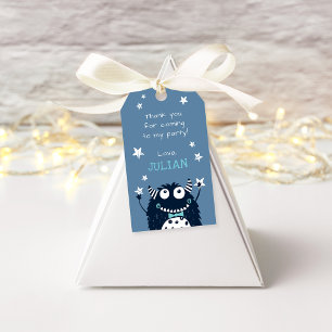 Slate   Little Monster Birthday Party Favour Tags