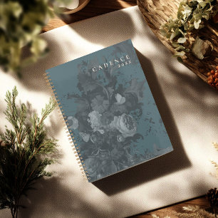 Slate Modern Floral Chic Still Life 2027 New Year Planner
