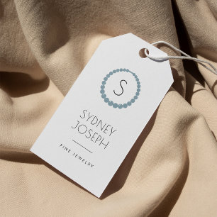 Slate Necklace Monogram Logo   Jewellery Hang Tags