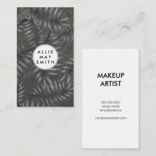Slate   Palm Leaves Background Business Card