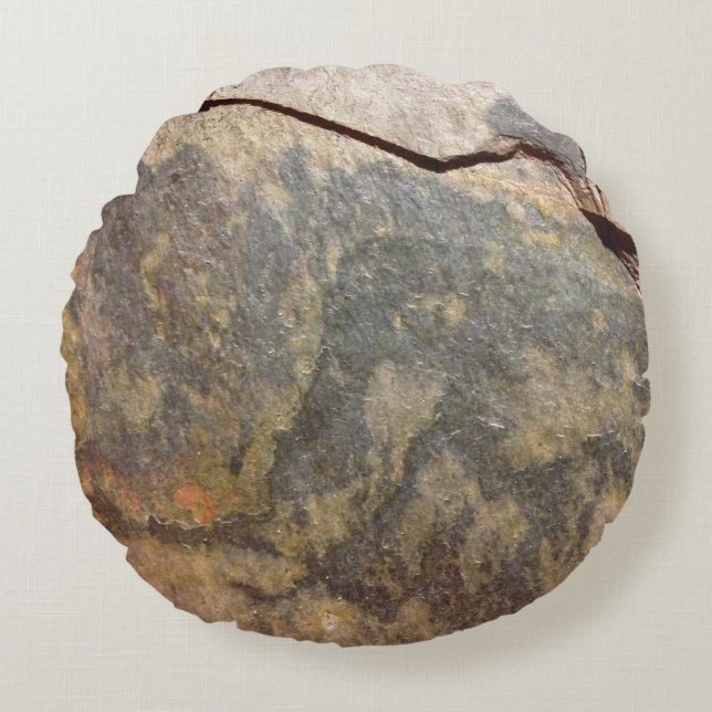 Slate Rock Stone Round Cushion (Front)