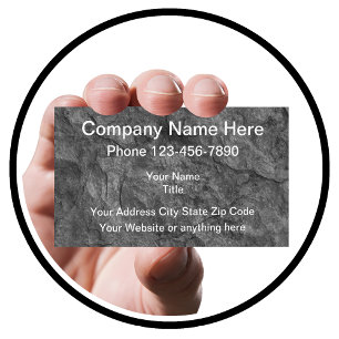 Slate Stone Look Construction Business Card