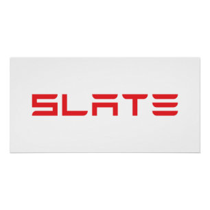 Slate Tesla Logo Poster
