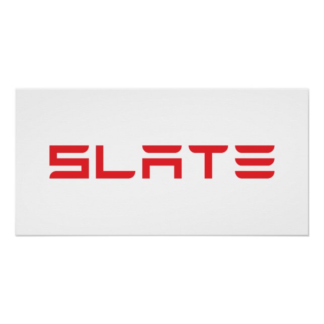 Slate Tesla Logo Poster (Front)