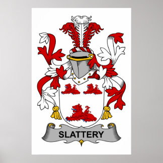 Slattery Family Crest Poster