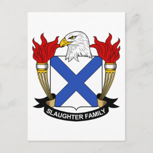 Slaughter Family Crest Postcard