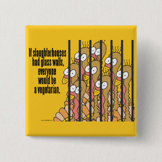 Slaughterhouses - Vegetarian, Vegan 15 Cm Square Badge