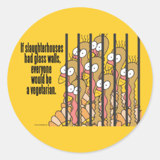 Slaughterhouses - Vegetarian, Vegan Classic Round Sticker