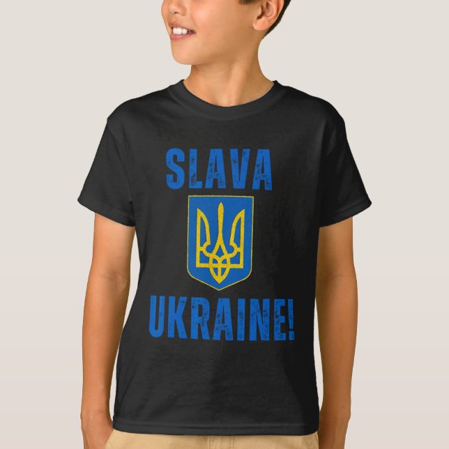 Slava Ukraine  T-Shirt (Front)