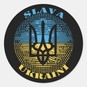 Slava Ukraini Classic Round Sticker