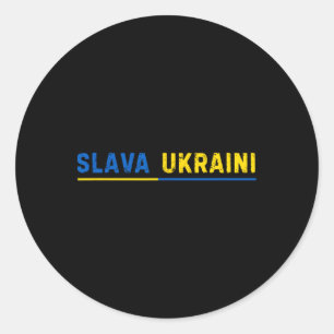 Slava Ukraini Glory To Ukraine 1 Classic Round Sticker