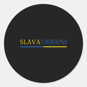 Slava Ukraini Glory To Ukraine 2 Classic Round Sticker