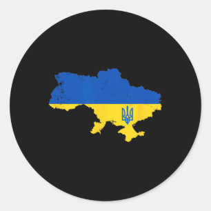 Slava Ukraini Glory To Ukraine Country  Classic Round Sticker
