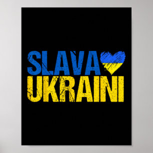 Slava Ukraini Glory To Ukraine Poster