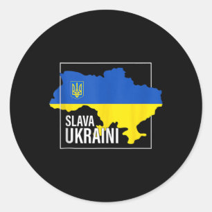 Slava Ukraini Glory To Ukraine Shirt I Stand With Classic Round Sticker