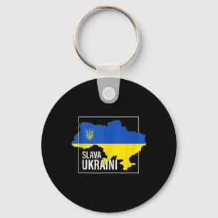 Slava Ukraini Glory To Ukraine Shirt I Stand With Key Ring