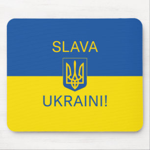 Slava Ukraini glory Ukraine war peace symbol patri Mouse Pad