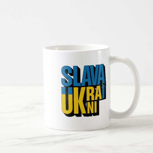 Slava Ukraini Graphic  Coffee Mug (Right)