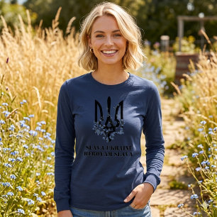 SLAVA UKRAINI. HEROYAM SLAVA. Trident. Trizub. Tri-Blend Shirt