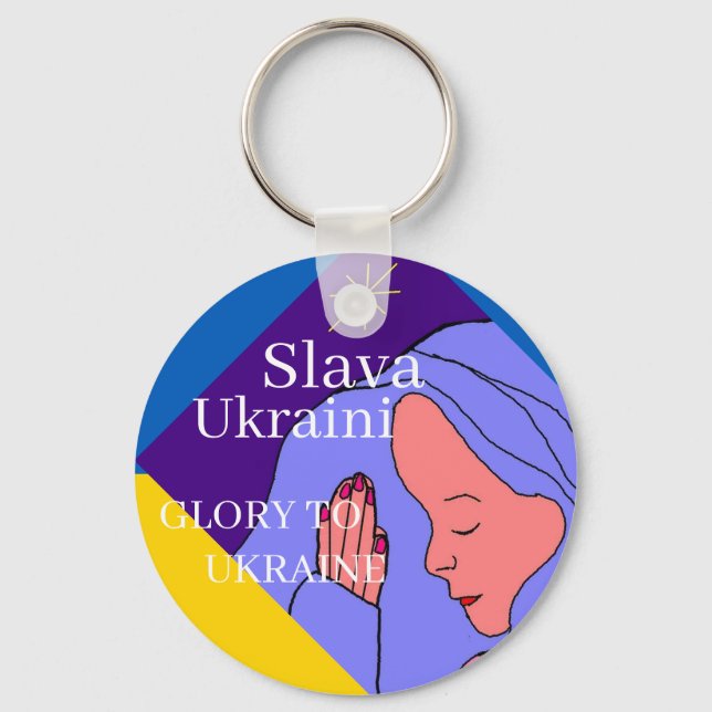 Slava Ukraini    Key Ring (Front)