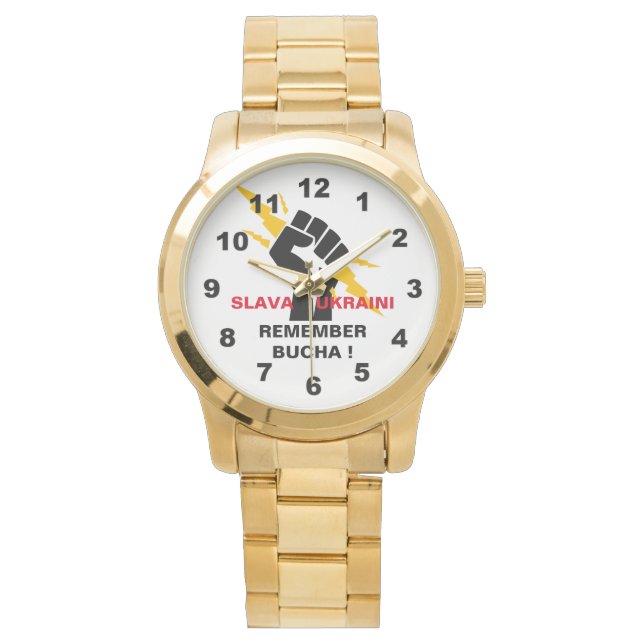 SLAVA UKRAINI REMEMBER BUCHA    WATCH (Front)