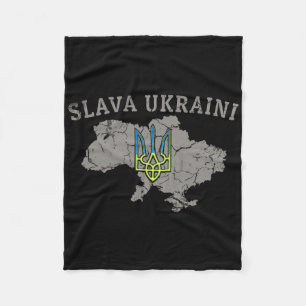 Slava Ukraini Shirt Ukraine Military Ukrainian Tri Fleece Blanket