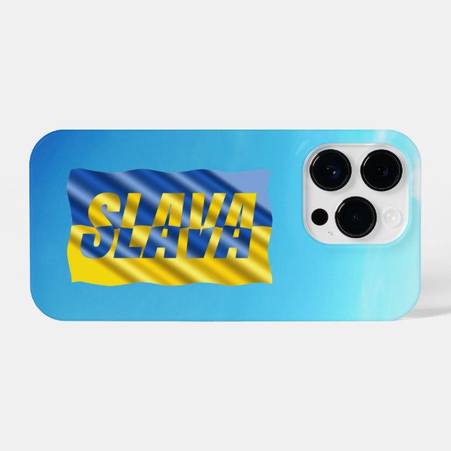 Slava Ukraini Slava Ukraine Glory to Ukraine iPhone Case (Back Horizontal)