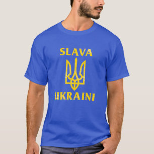 Slava Ukraini slava ukrayini Ukraine flag T-Shirt