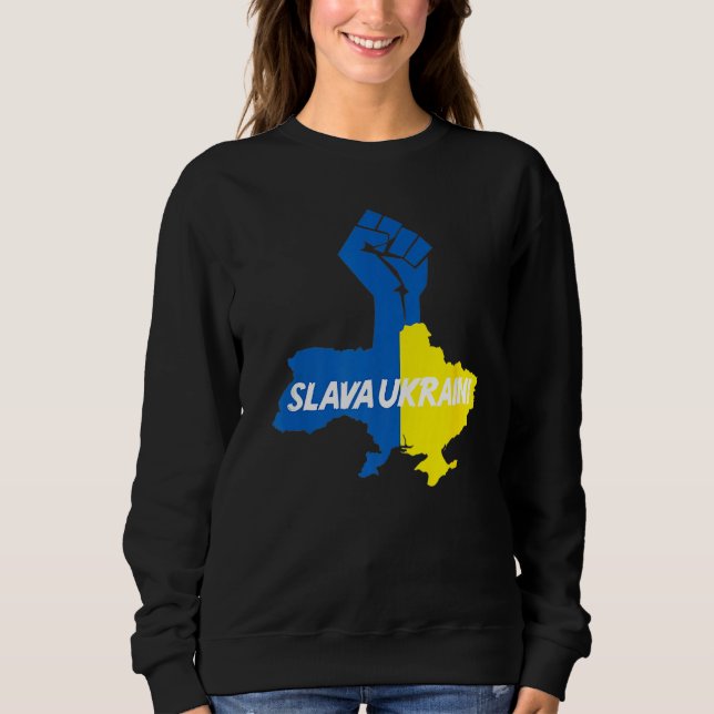 Slava Ukraini Solidarity   Sweatshirt (Front)