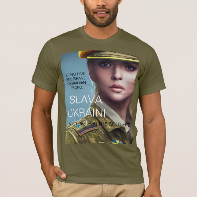 SLAVA UKRAINI   T-Shirt (Front)