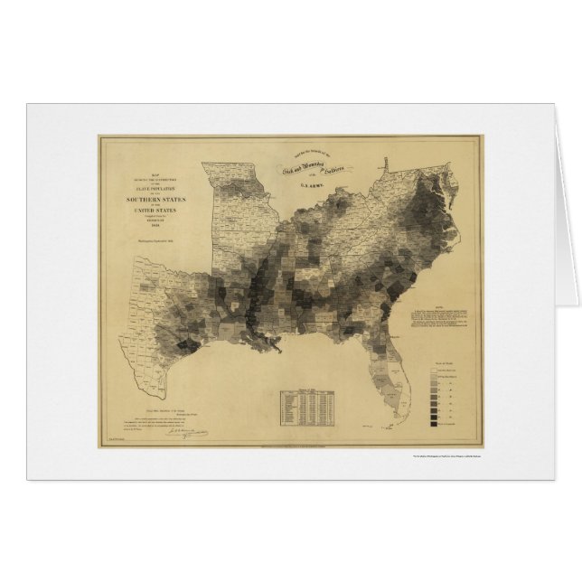 Slave Population Map 1861 (Front Horizontal)