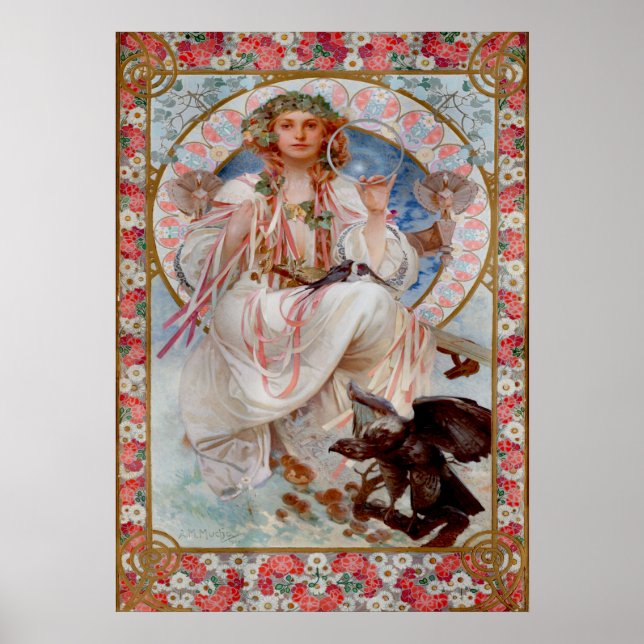 Slavia by Alphonse Mucha Poster (Front)