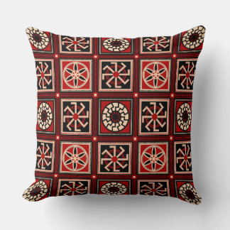 Slavic Amulet Signs Throw Pillow IV
