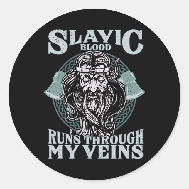 Slavic Celestial Being Craftsmanship Pagan Slavs P Classic Round Sticker (Front)