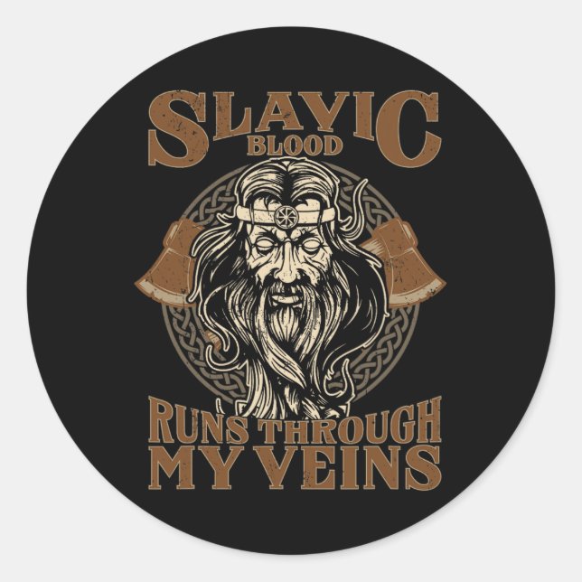 Slavic Celestial Being Craftsmanship Pagan Slavs P Classic Round Sticker (Front)