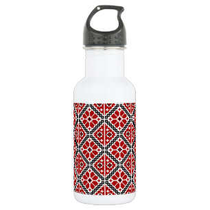 Slavic Ethnic Embroidery, Balkan Traditional 532 Ml Water Bottle