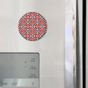 Slavic Ethnic Embroidery, Balkan Traditional Magnet