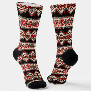 Slavic Folklore Pattern Socks