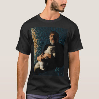 Slavoj Zizek with Cat stylised T-Shirt