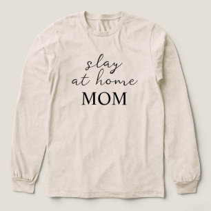 Slay At Home Mum Minimalist Long Sleeve T-Shirt Tri-Blend Shirt