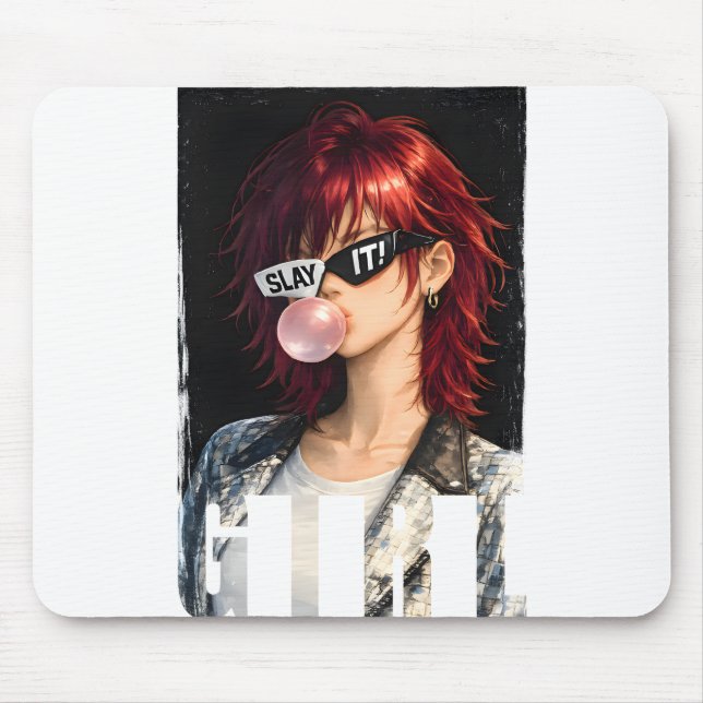 SLAY IT! – Bubble-gum Rebel Collection Mouse Pad (Front)