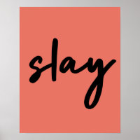 Slay | Modern Minimalist Trendy Stylish Coral Pink
