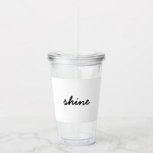 Slay Modern Minimalist Trendy Stylish Design Acrylic Tumbler