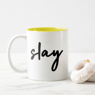 Slay   Modern Minimalist Trendy Stylish Urban Two-Tone Coffee Mug
